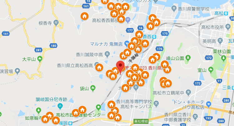 香川県高松市エリア地図