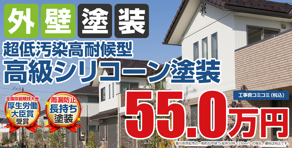 超低汚染高耐候シリコーン塗装塗装 55.0万円