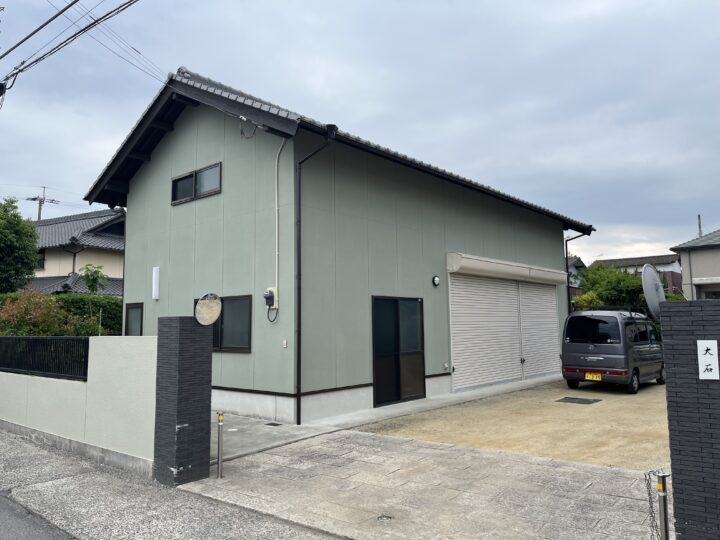 高松市　O様邸　砂壁状吹付仕上げにて元通り